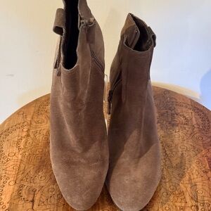 Cole Haan Elsie Wedge Booties Suede